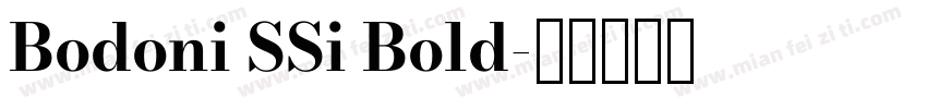Bodoni SSi Bold字体转换